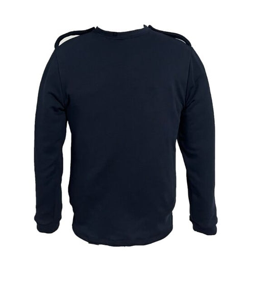 Bluza din bumbac 100% cu maneca lunga si epoleti